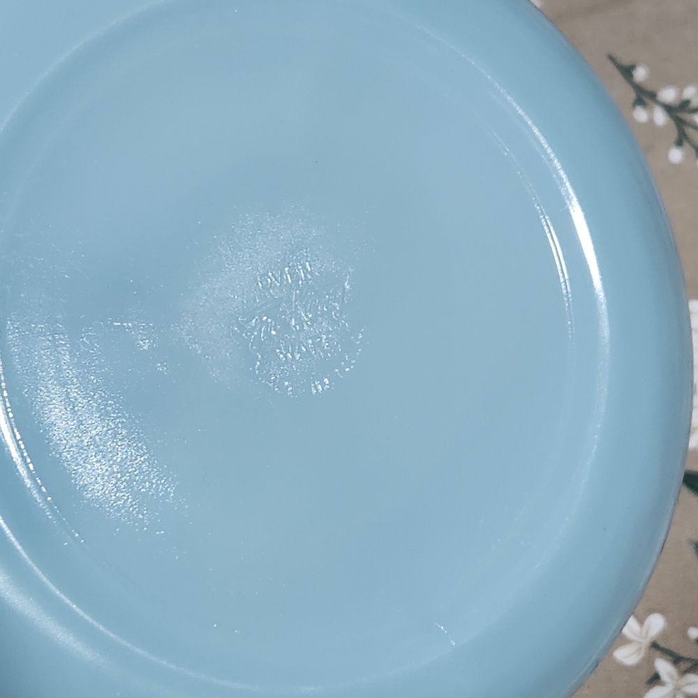 Fire King Blue Delphite 7" Salad Plate Vintage Anchor Hocking Turquoise Blue - Picture 6 of 7